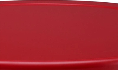Crosley Radio Griffith Metal Round Side Table In Bright Red Gloss