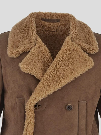 Shop Salvatore Santoro Cognac Shearling Jacket In Camel
