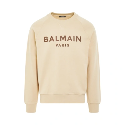 Shop Balmain Classic Logo Print Sweatshirt