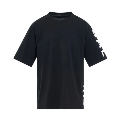 Shop Balmain Logo Side Oversize T-shirt N Black