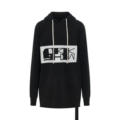 Shop Rick Owens Drkshdw Drk Logo Print Hoodie