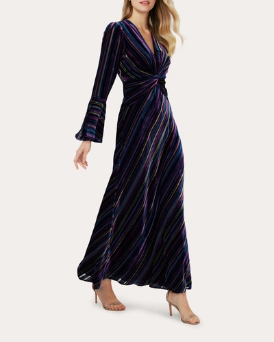 Shop Diane Von Furstenberg Women's Sudha Velvet Maxi Dress In Purple