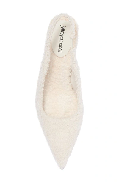 Shop Jeffrey Campbell Furz Faux Shearling Slingback Pump In Ivory Curly