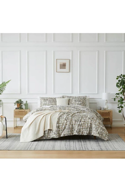 Southshore Fine Linens Rhythm Reversible Duvet & Sham Set In Taupe