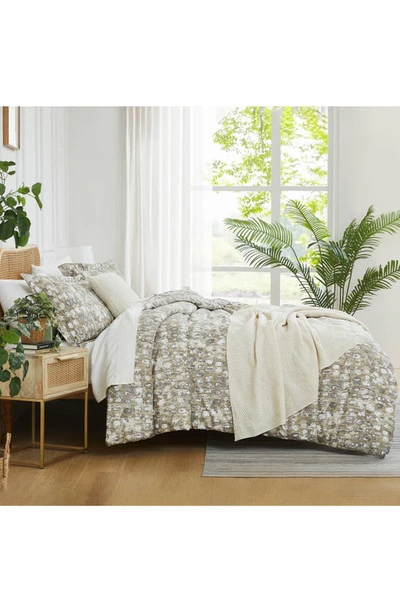 Southshore Fine Linens Rhythm Reversible Duvet & Sham Set In Taupe