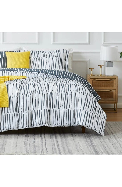 Southshore Fine Linens Spirit Oversized Reversible Duvet Cover 5-piece Set In Charcoal