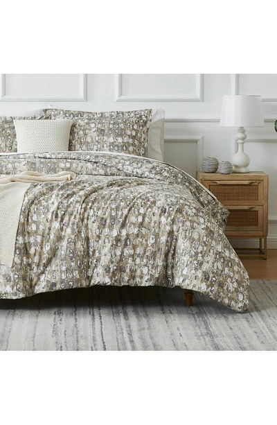 Southshore Fine Linens Rhythm Reversible Duvet & Sham Set In Taupe