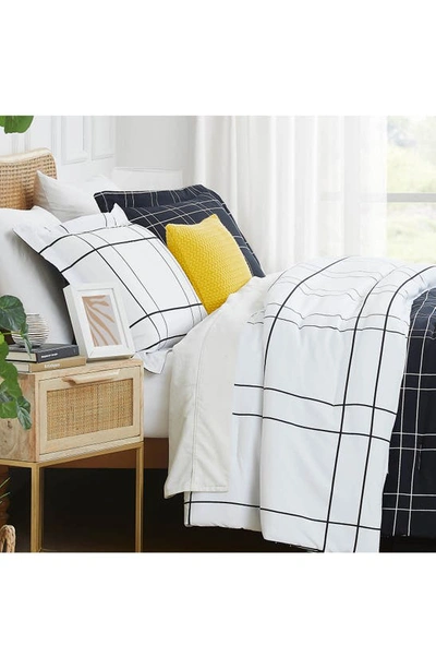 Southshore Fine Linens Urban Grid 5-piece Bedding Set In Black