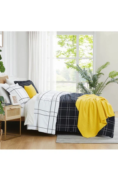 Southshore Fine Linens Urban Grid 5-piece Bedding Set In Black