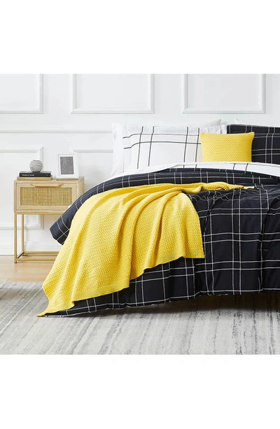 Southshore Fine Linens Urban Grid 5-piece Bedding Set In Black