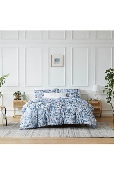 Southshore Fine Linens Rhythm Duvet Cover & Sham Set In Blue