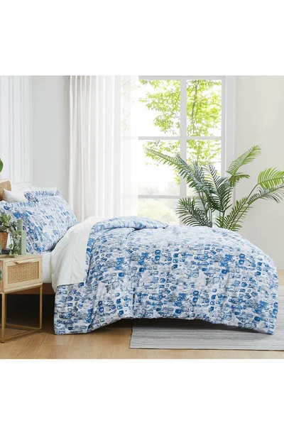 Southshore Fine Linens Rhythm Duvet Cover & Sham Set In Blue