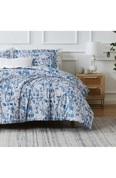 Southshore Fine Linens Rhythm Duvet Cover & Sham Set In Blue