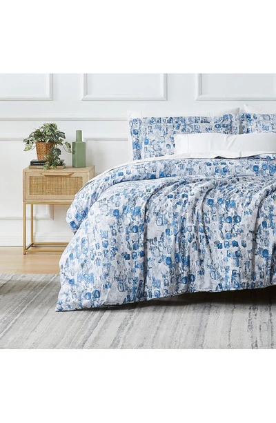 Southshore Fine Linens Rhythm Duvet Cover & Sham Set In Blue