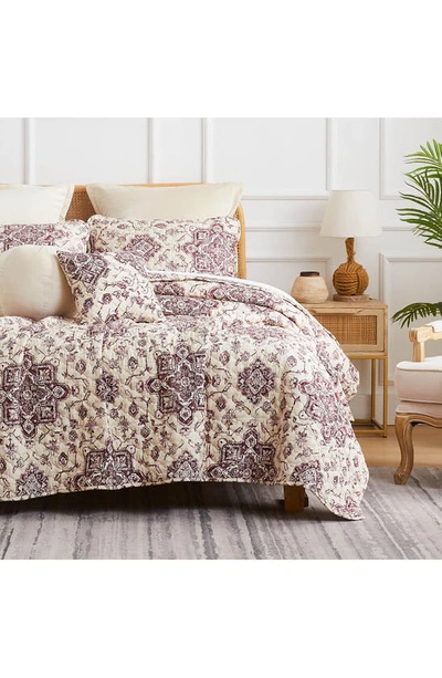 Southshore Fine Linens Persia 7-piece Quilt Set In Eggplant