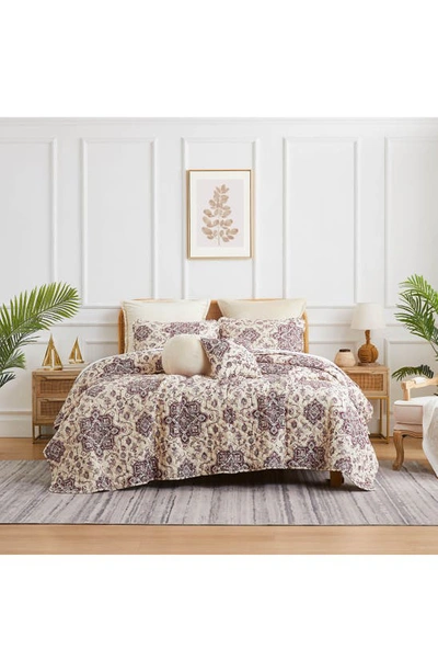 Southshore Fine Linens Persia 7-piece Quilt Set In Eggplant