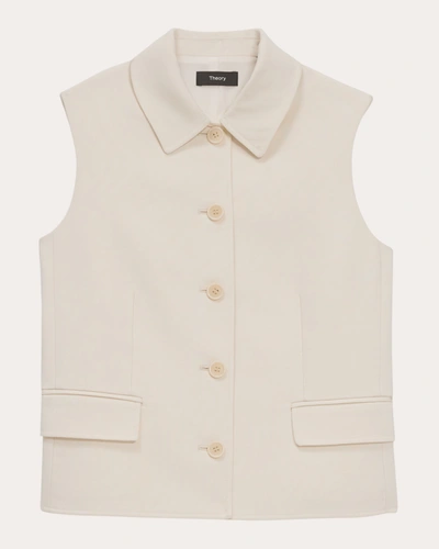 Shop Theory Women's Tailored Vest In White