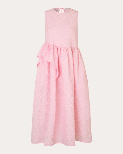 Shop Cecilie Bahnsen Women's Ditte Grappolo Matelassé Dress In Pink