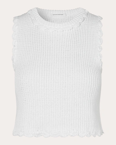Shop Cecilie Bahnsen Women's Vimona Faustine Crochet Vest Top In White