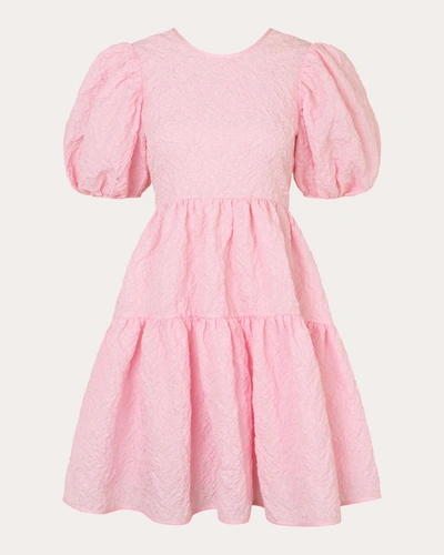 Shop Cecilie Bahnsen Women's Sylvie Grappolo Matelassé Dress In Pink