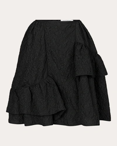 Shop Cecilie Bahnsen Women's Vanilla Grappolo Matelassé Skirt In Black