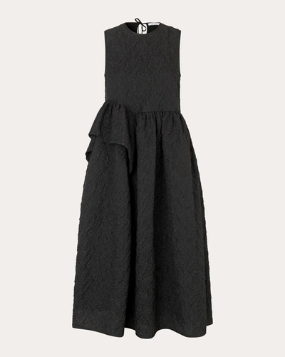 Shop Cecilie Bahnsen Women's Ditte Grappolo Matelassé Dress In Black