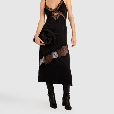 Shop Belle & Bloom Heavenly Bodies Lace Slip Dress In Black