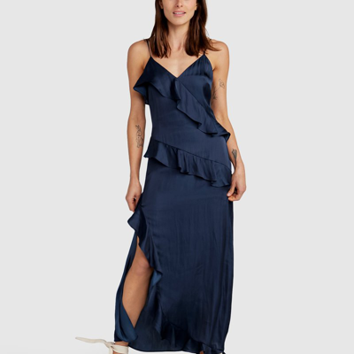 Shop Belle & Bloom Ocean Eyes Tiered Maxi Dress In Blue
