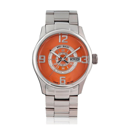Shop Brix + Bailey The  Simmonds Men's Unisex Watch Form 6 In Orange