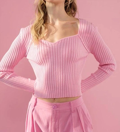 Shop Papermoon Hazel Sweetheart Top In Pink