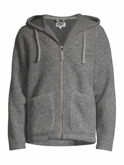Shop Hartford Men's Wool Zip Up Hoodie In Gray In Grey