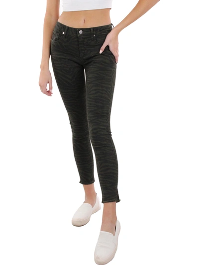 Shop Driftwood Womens Animal Print Skinny High-waist Jeans In Black