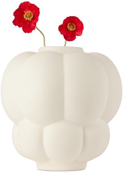 Shop Aytm Off-white Uva Vase In Cream