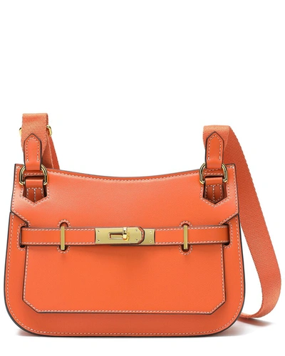 Shop Tiffany & Fred Paris Quilted Leather Crossbody In Orange