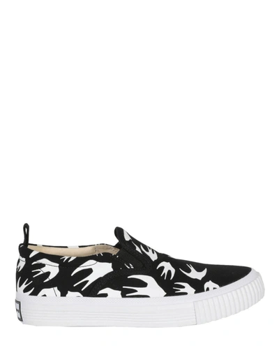 Shop Mcq By Alexander Mcqueen Swallows Slip-on Sneakers In Black