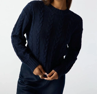 Shop Sanctuary Cable Sweater In Navy Reflection In Multi