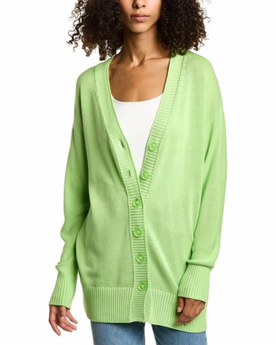 Shop 525 America Cardigan Dress In Lime Green