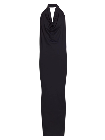 Shop Chiara Boni La Petite Robe Women's Ever Keira Cowl-neck Maxi Dress In Black
