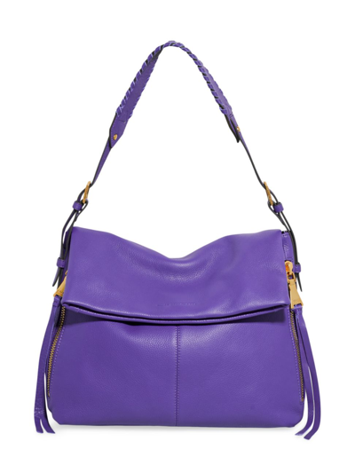 Shop Aimee Kestenberg Women's Bali Leather Hobo Bag In Violet
