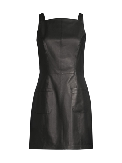 Shop Jason Wu Women's Leather Minidress In Black