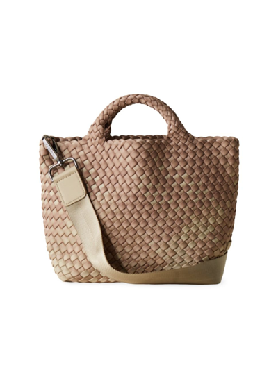 Shop Naghedi Women's St. Barths Mini Tote Graphic Ombre Bag In Bronzed