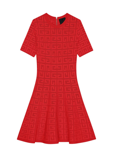 Shop Givenchy Women's Dress In 4g Jacquard In Red