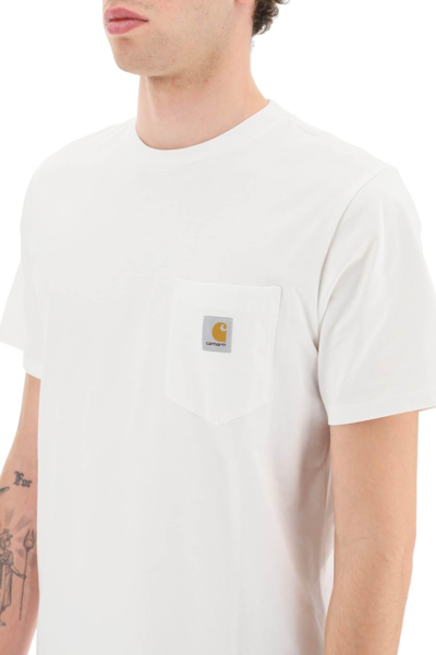 Shop Carhartt T-shirt With Chest Pocket In White