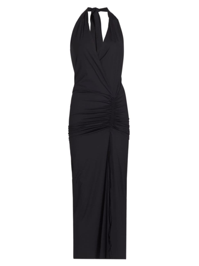 Shop Chiara Boni La Petite Robe Women's Lisse Fee Halter Maxi Dress In Black
