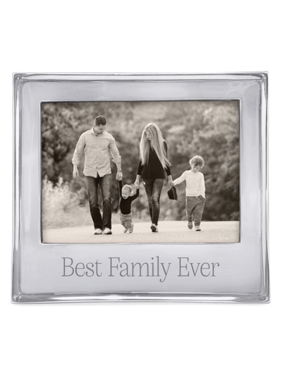 Shop Mariposa Signature Best Family Ever 5'' X 7'' Frame In Silver