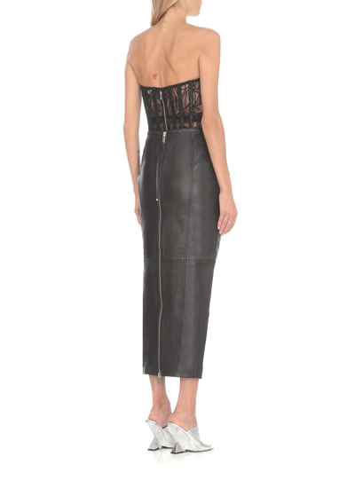 Shop Retroféte Leather Skirt In Black