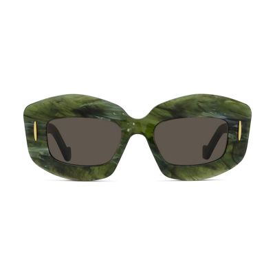 Shop Loewe Lw40114i 96e Sunglasses In Verde