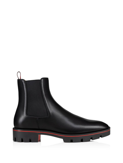 Shop Christian Louboutin Alpinosol Ankle Boot In Calf Leather In Black
