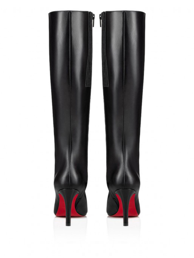 Shop Christian Louboutin Pumppie Botta Boots In Black Calf Leather In Nero