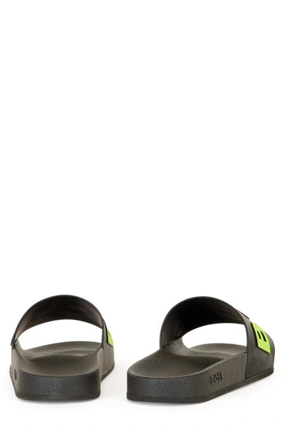 Shop Hugo Boss Bay Slide Sandal In Charcoal